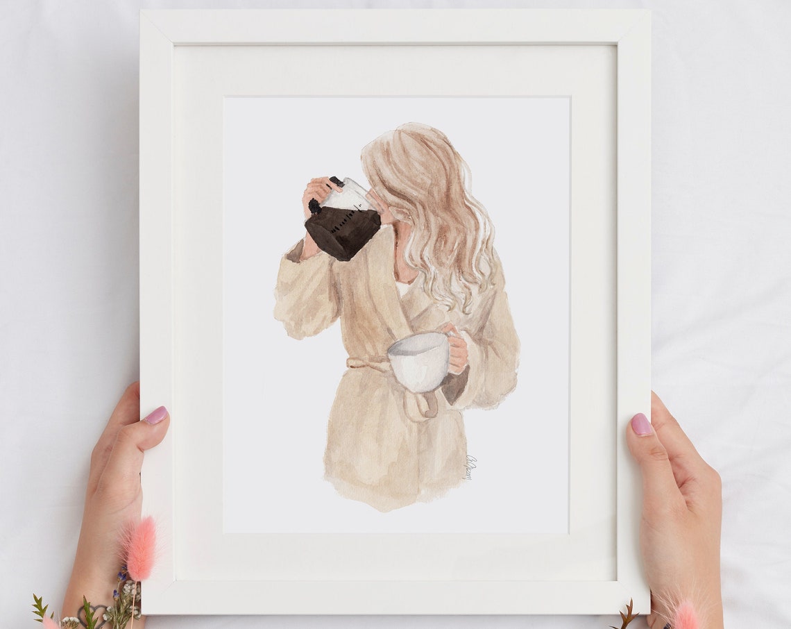 Coffee Wall Art Coffee Lover Print Art Coffee Coffee Illustration Print Coffee Poster - Image 2