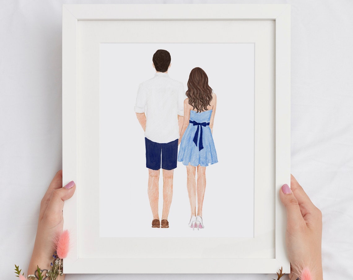 Couple Illustration Personalised Card