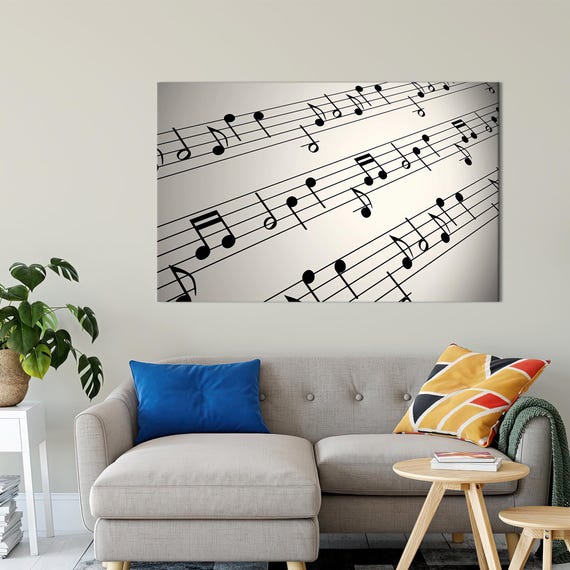 Personalized Music Note Canvas Art Room Decor
