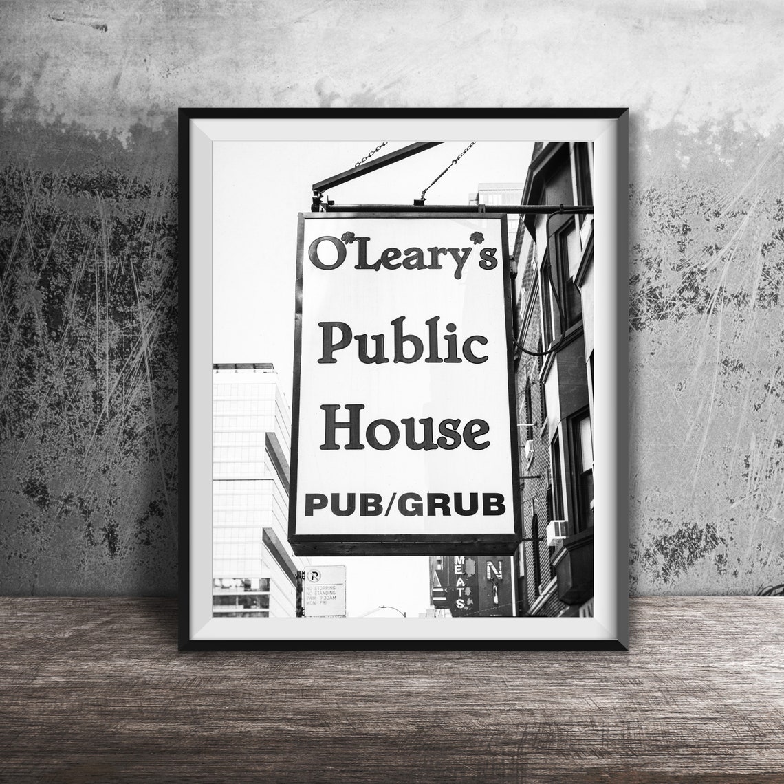 O'Leary's Public House Pub Grub Green Irish Sign Chicago Poster - Image 2