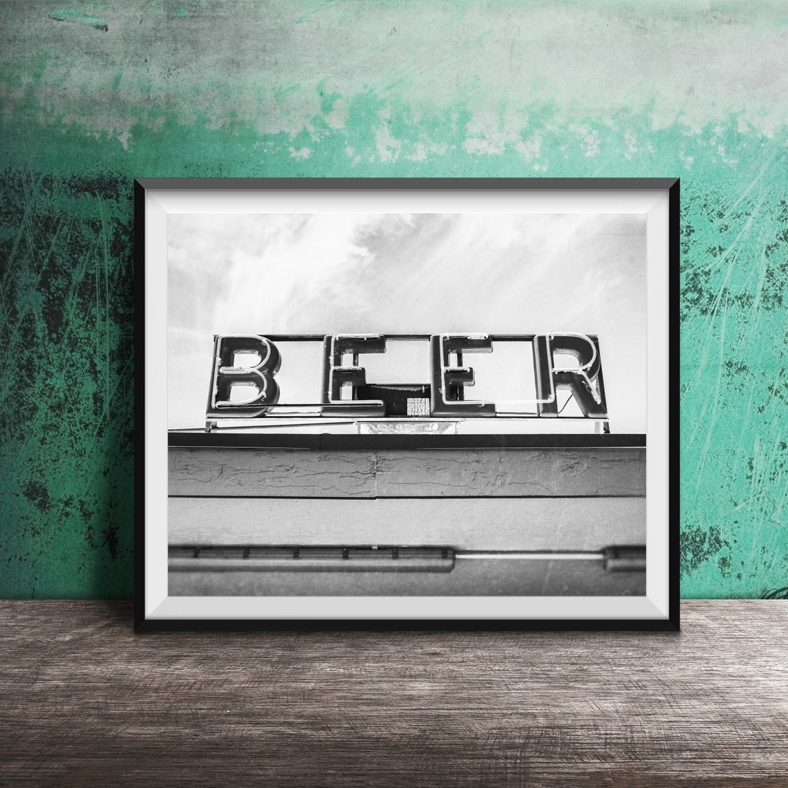 Beer Unframed Photography Print Restaurant Bar Kitchen Decor Drive In Diner Neon Sign - Image 2