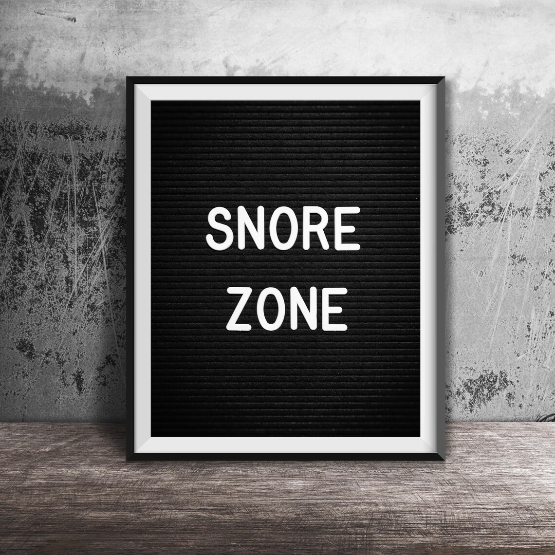 Snore Zone Unframed Photography Print Funny Word Art Quote Bedroom Decor