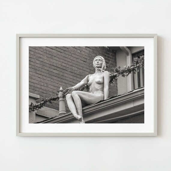 Rooftop Mannequin Black and White Street Photography Fine Art Poster