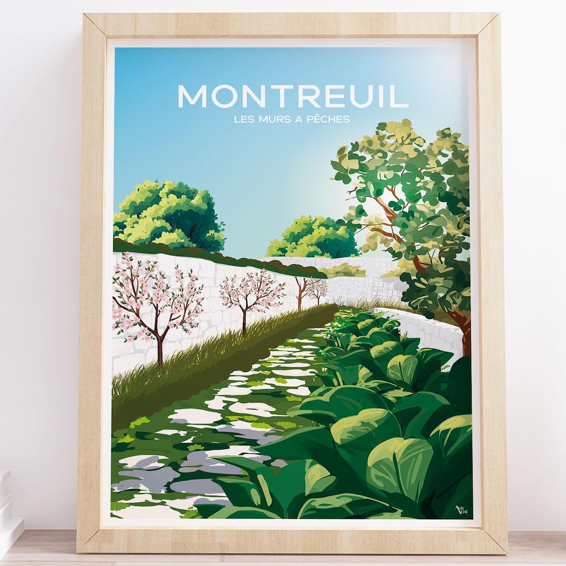 Montreuil Les Murs a Peches Historic Peach Wall Orchard Poster