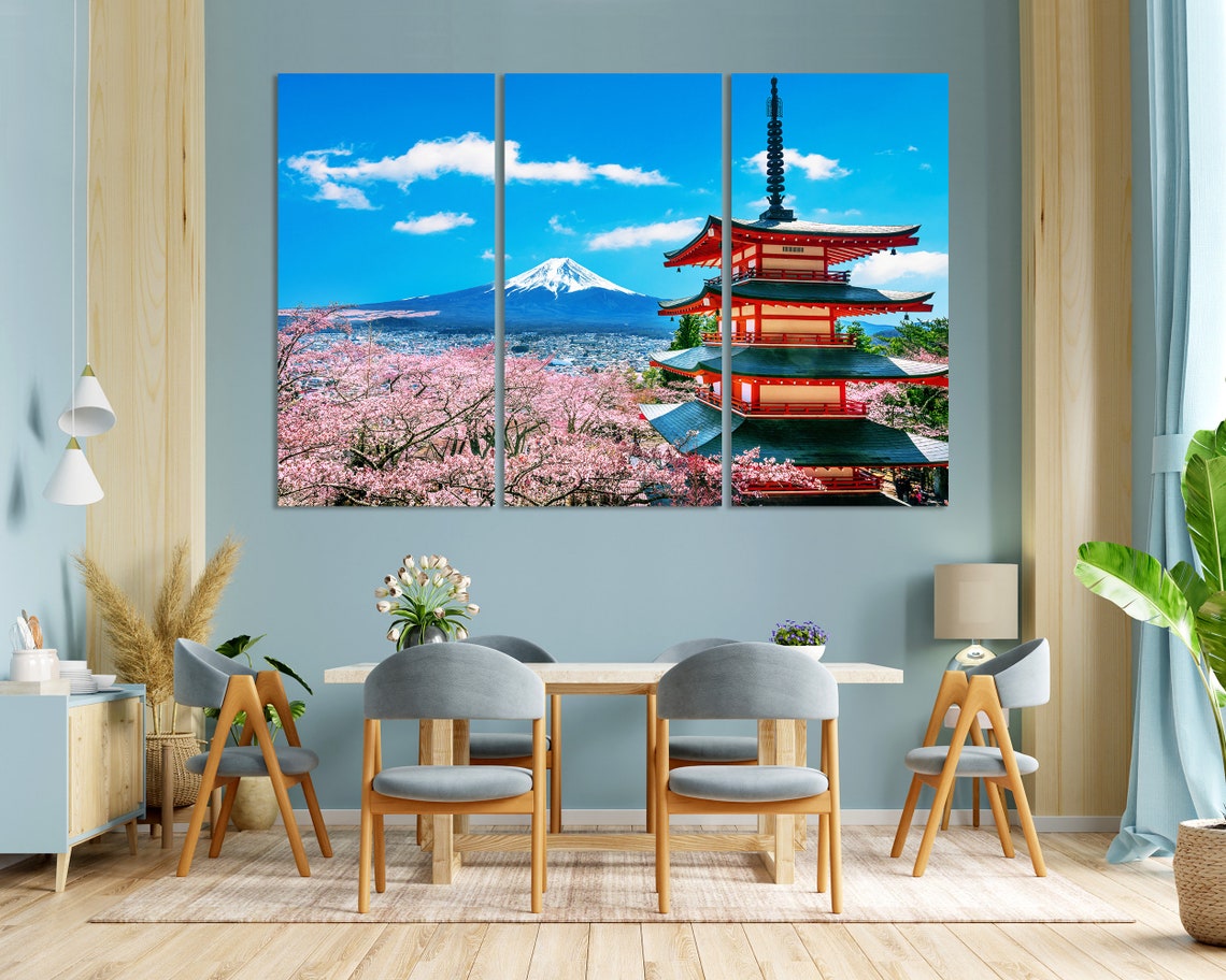 Japan Nature Painting Art For Wall Fuji Mountain Pictures Print Fuji Hakone Izu National Park In Japan Fuji Mountain Travel Art - Image 3