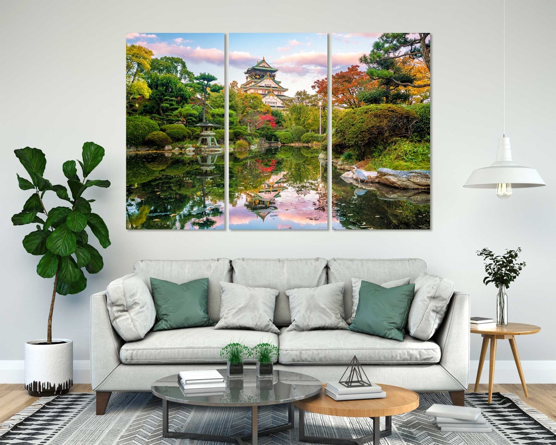 Osaka Castle Photo Print Osaka Japan Wall Art Autumn Osaka Painting Art On Japanese Art For Home Japanese Garden Picture - Image 8