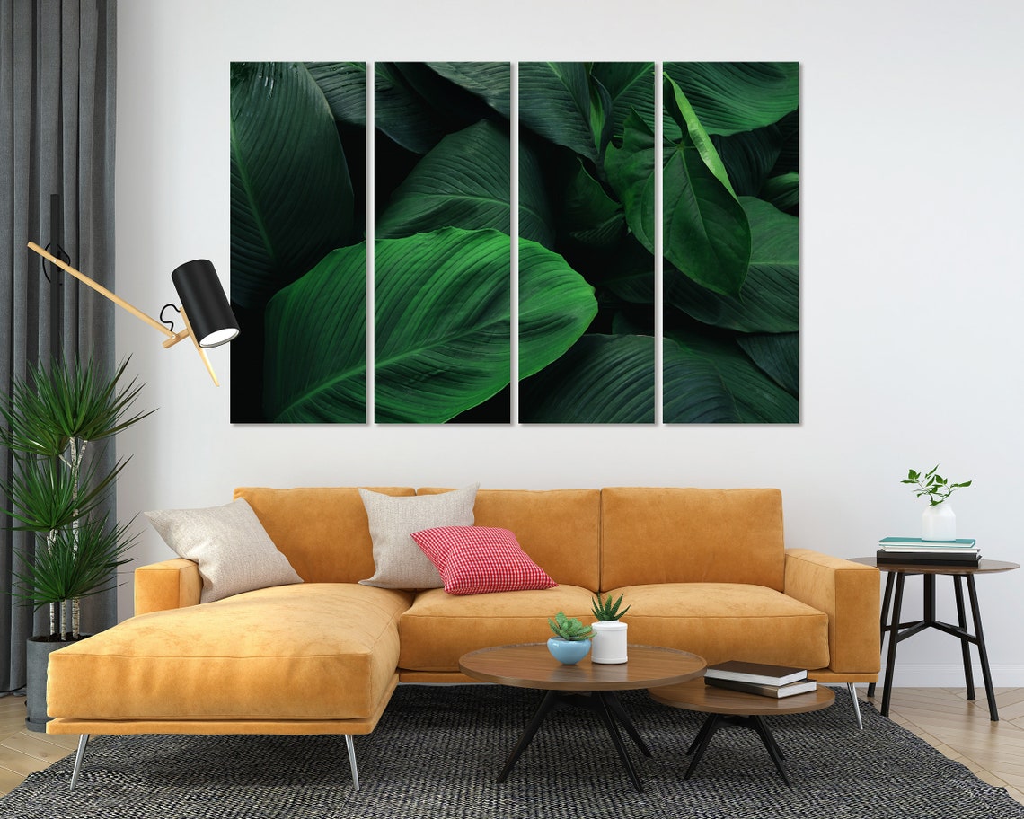 Lush Green Tropical Leaves Close Up Vibrant Botanical Art Poster - Image 5