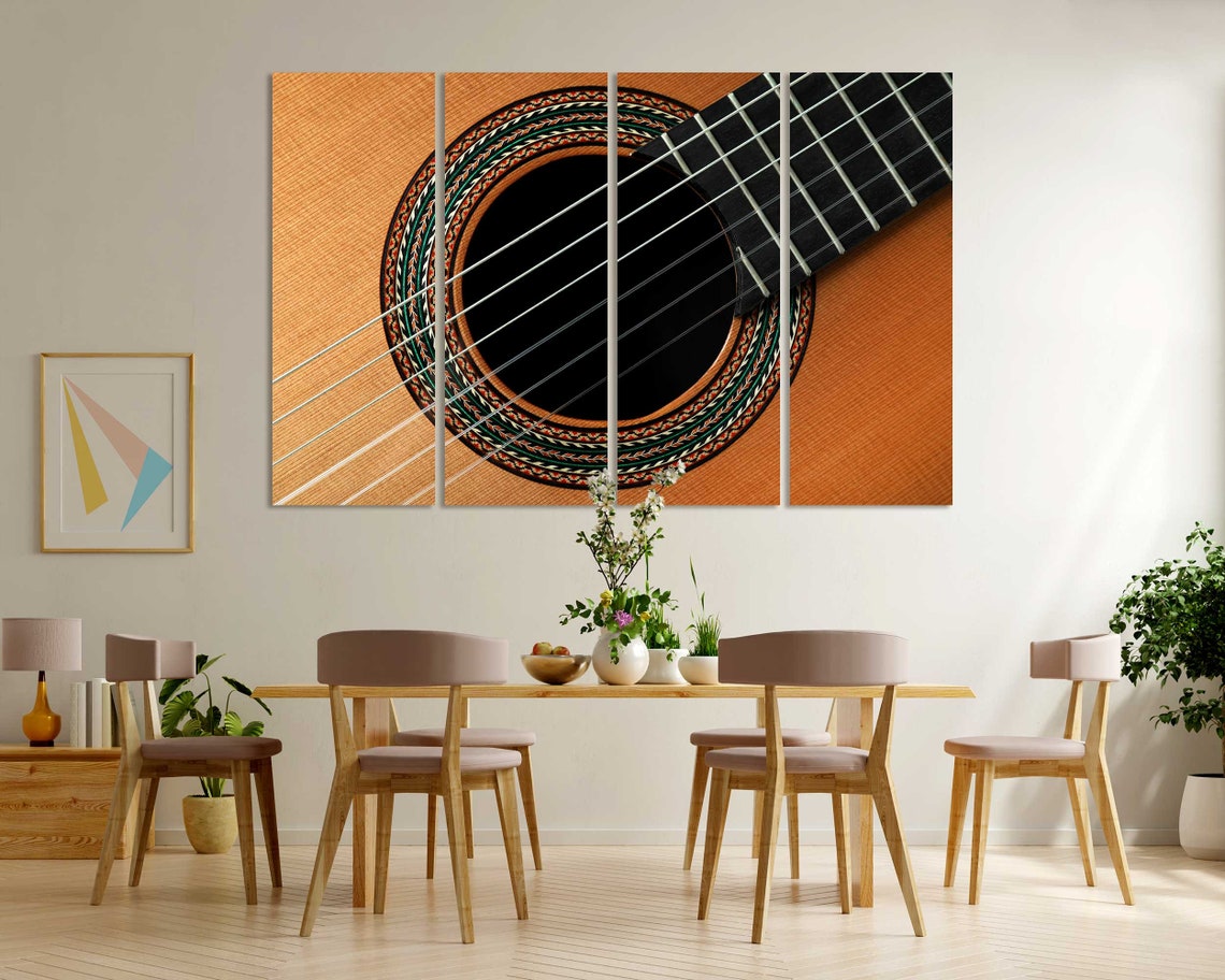 Classical Guitar Sound Hole Close Up Strings Music Wall Art Poster - Image 6