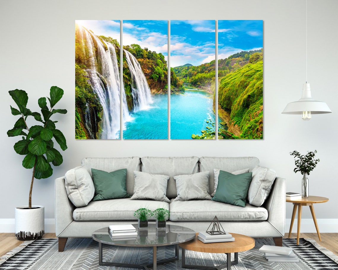 China Huangguoshu Waterfall Pouring into Turquoise Pool Nature Poster - Image 8