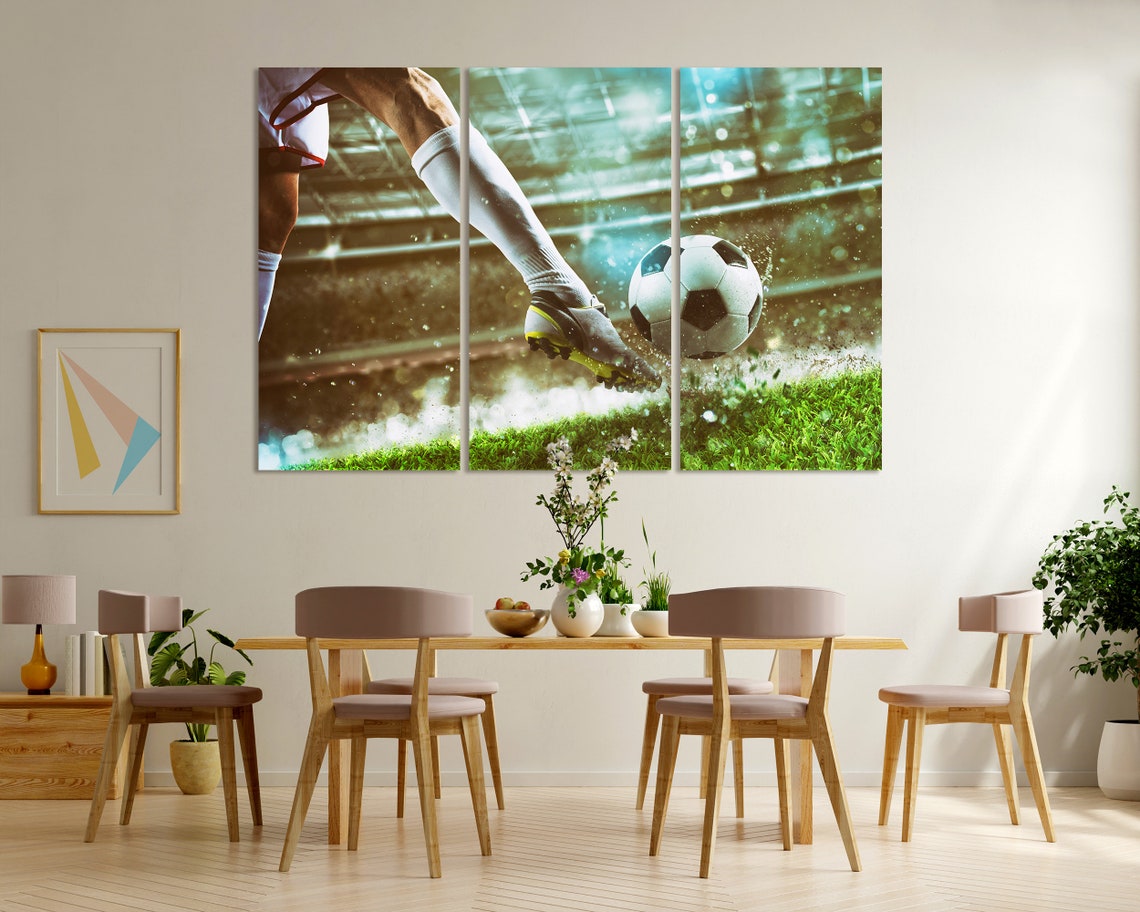 Football Player Pictures Art For Home Soccer Player With Ball Design Art For Office Soccer Art Print On Football Art For Gift - Image 6