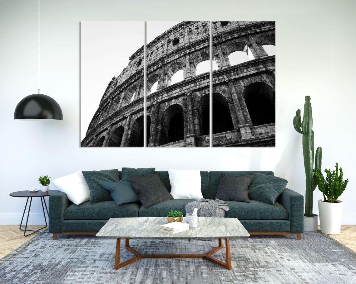 Colosseum Rome Black And White Architecture Photography Wall Art - Image 2