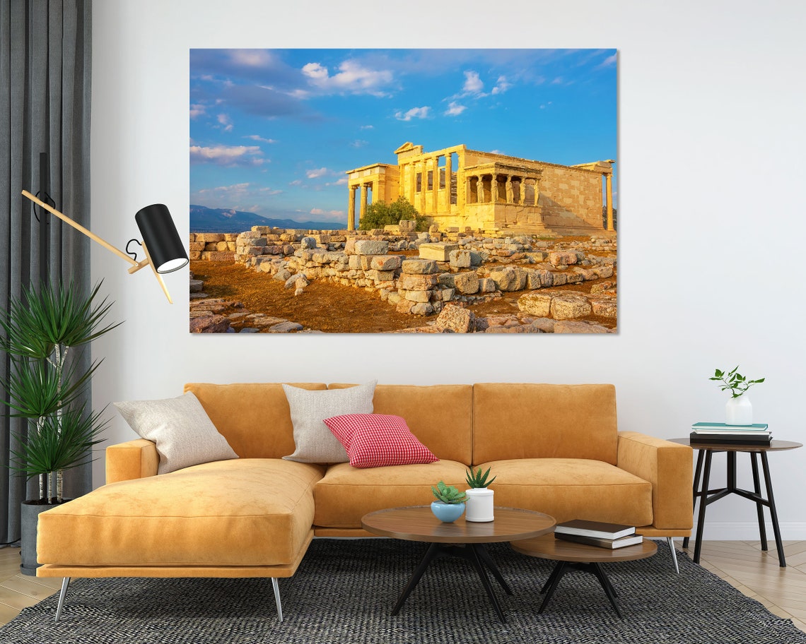 Erechtheion Acropolis Athens Greece Golden Hour Ancient Ruins Poster - Image 5