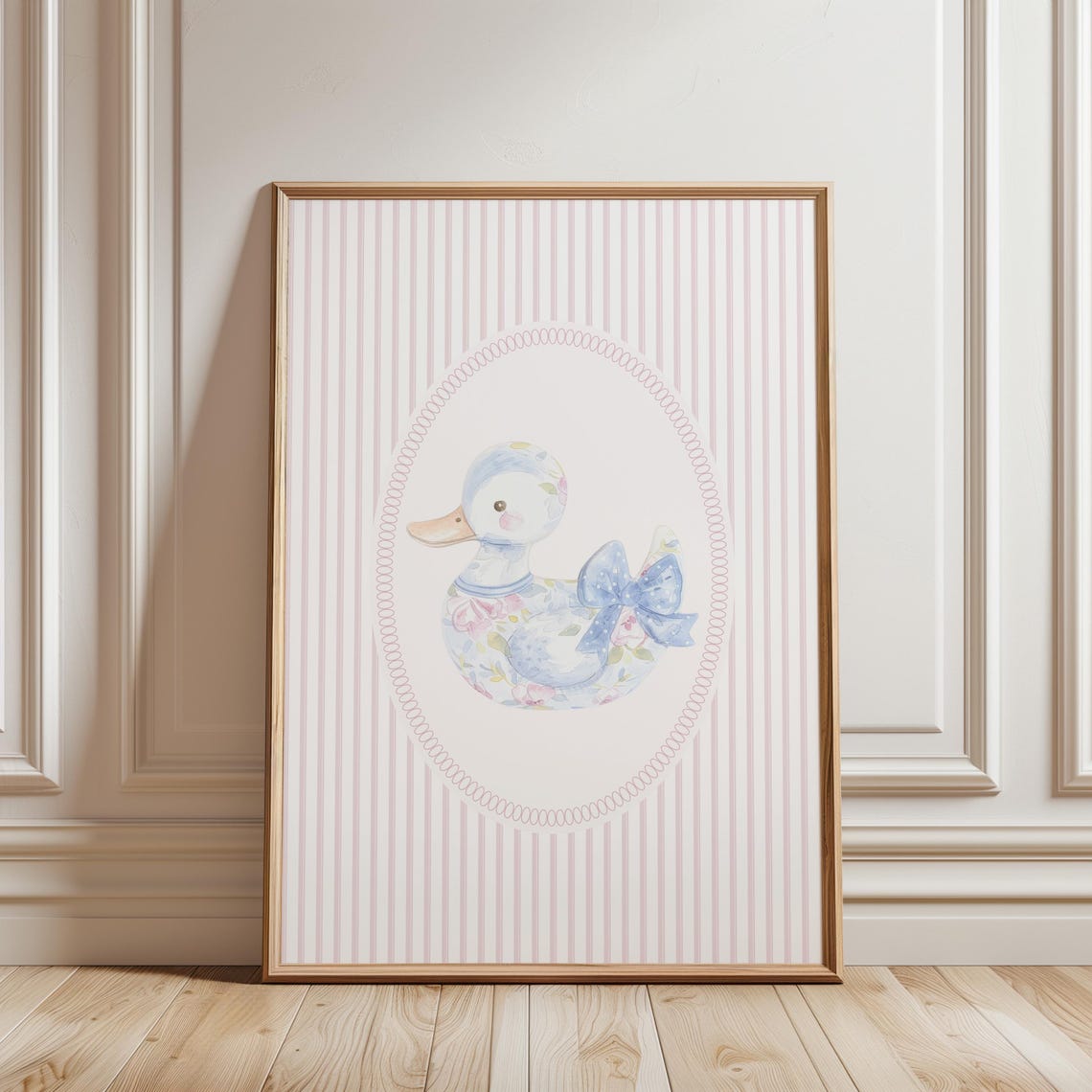 Physical Print Nursery Decore Pink Animal Art Cuteduck Cuteness Duck Cute Wall Prints Decor Ducks