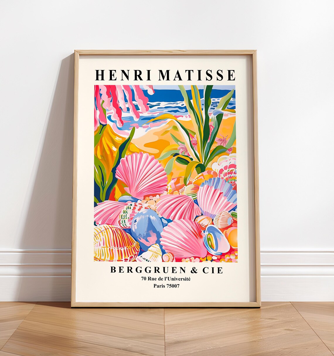 Seashells Art Print, Matisse-Style Coastal Decor