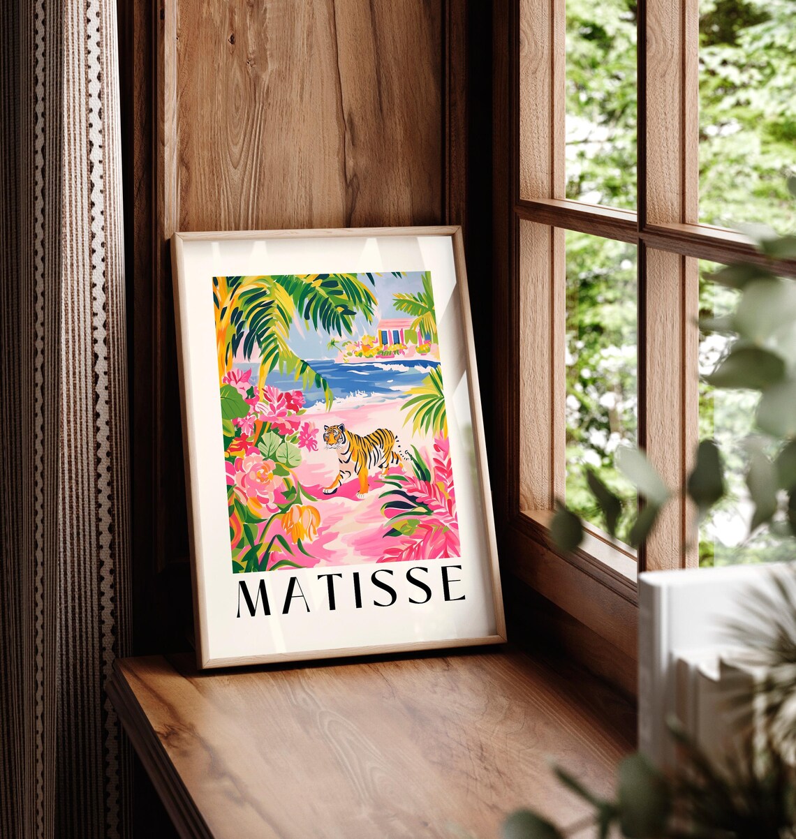 Tiger Art Print, Matisse-Inspired Mid-Century Decor - Image 6