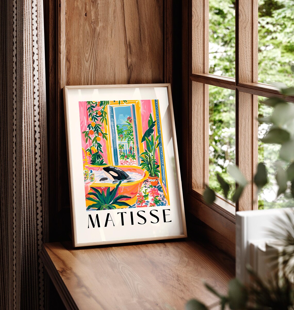 Orca in Bathtub, Matisse-Inspired Maximalist Art - Image 5