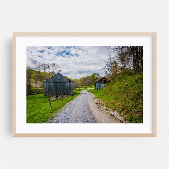 Pennsylvania Country Road Weathered Barns Spring Countryside Photo Poster