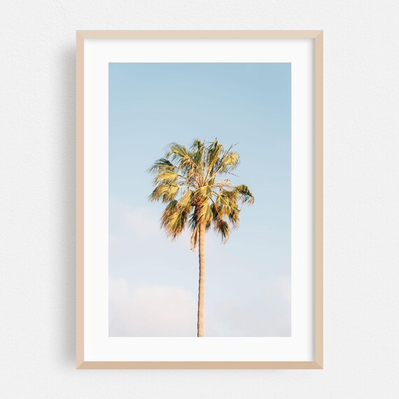 Laguna Beach Print Wall Art Palm Tree Framed Tropical Home Decor Minimalist Poster Fine Nature Summer