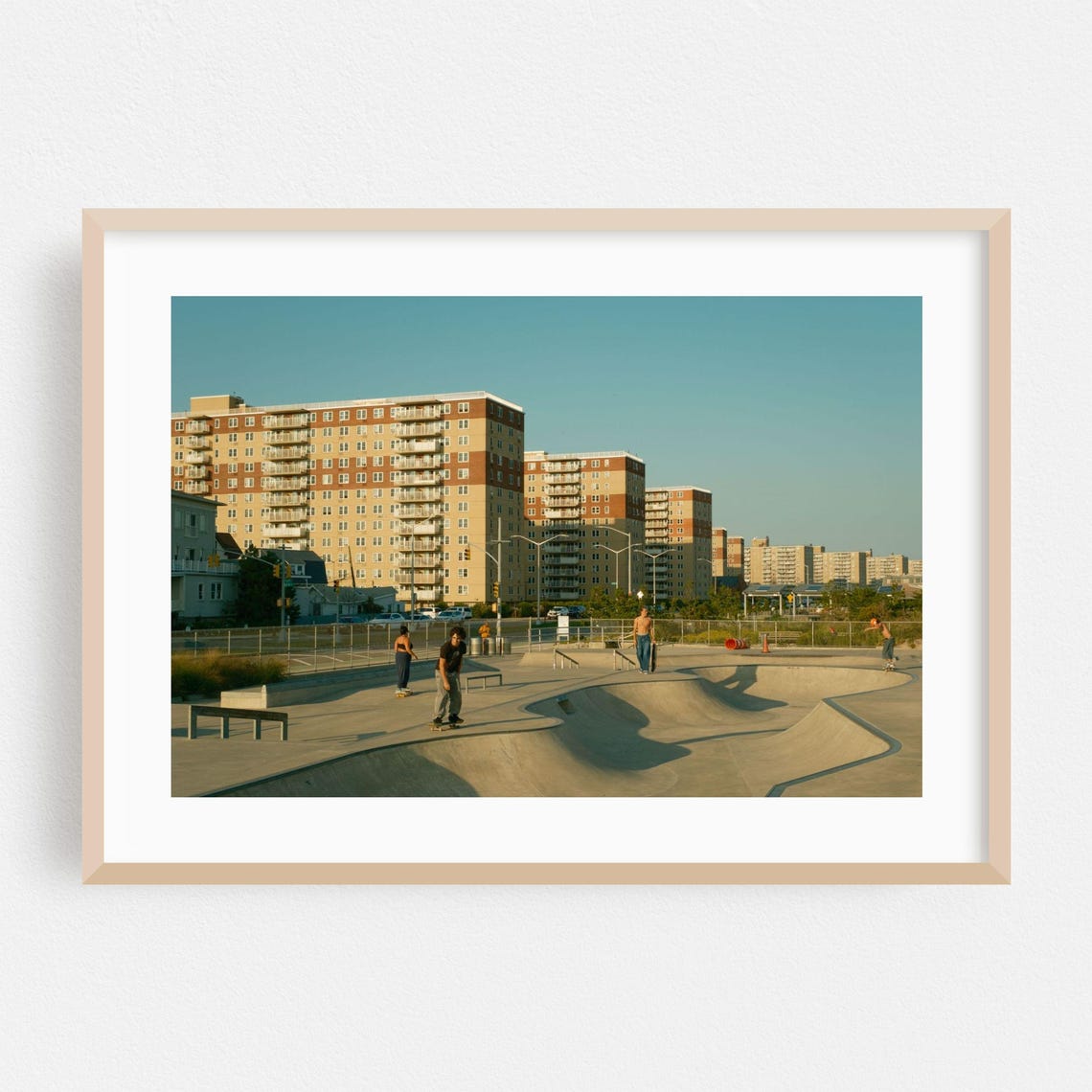 Queens New York Skatepark Skaters Summer Day Photography Poster