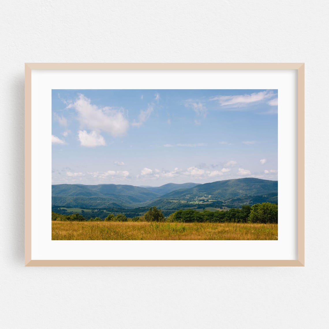 Summer Meadow Mountain View West Virginia Scenic Landscape Poster