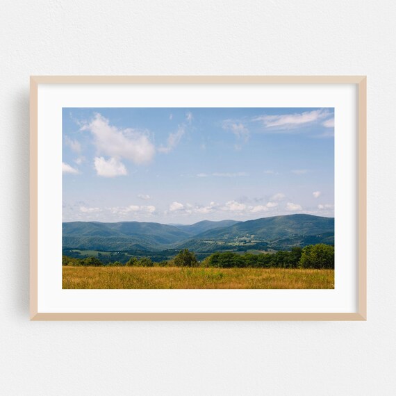Summer Meadow Mountain View West Virginia Scenic Landscape Poster