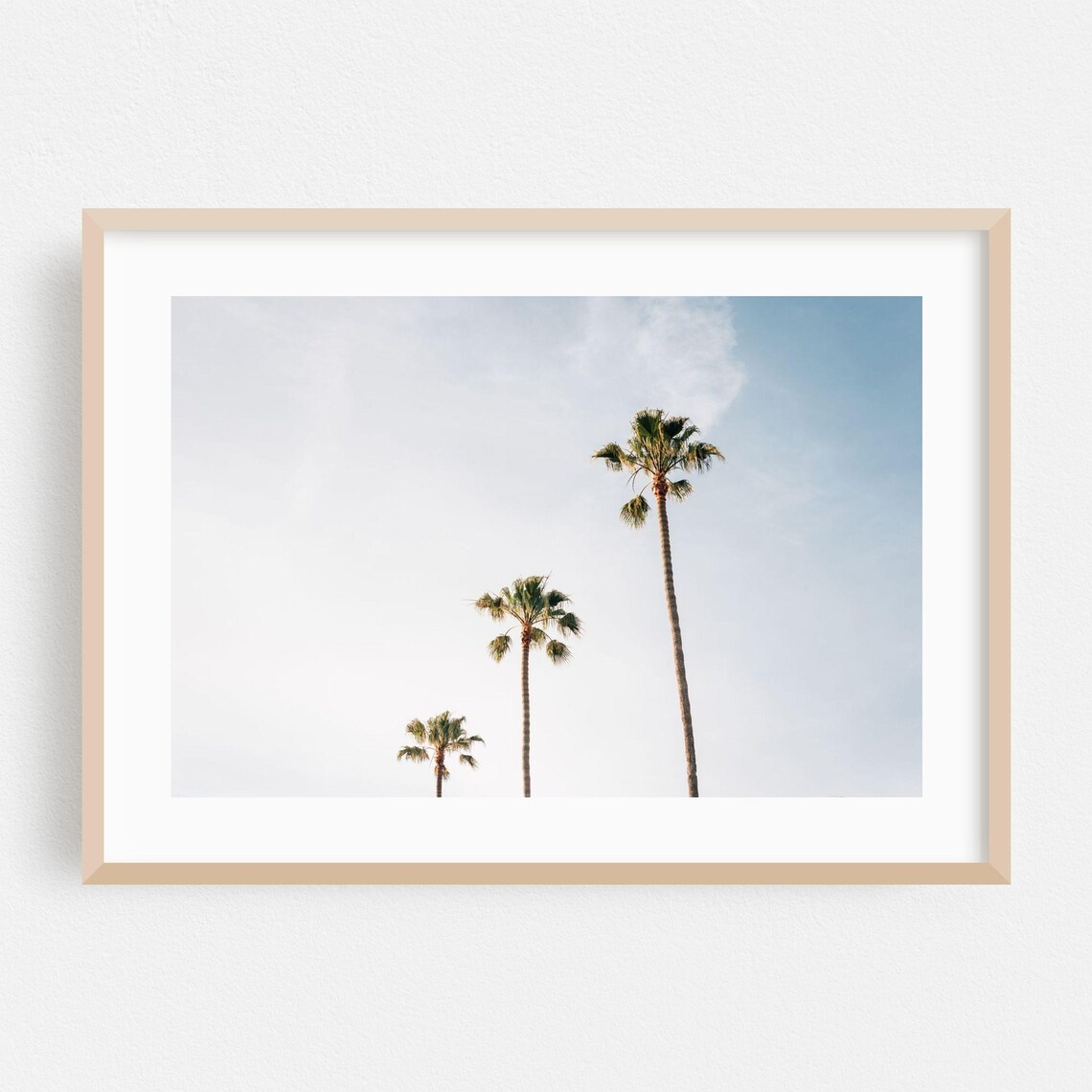 Laguna Beach Print Wall Art Palm Tree Framed Tropical Home Decor Minimalist Poster Summer Fine Nature