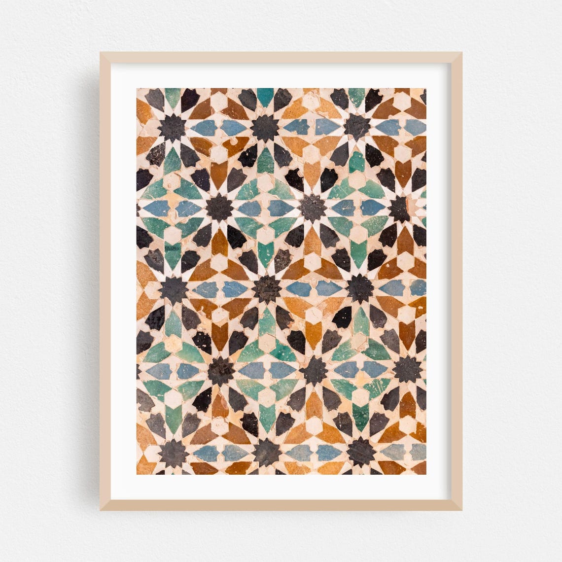 Andalusian Moorish Mosaic Tile Geometric Pattern Spain Photo Wall Art