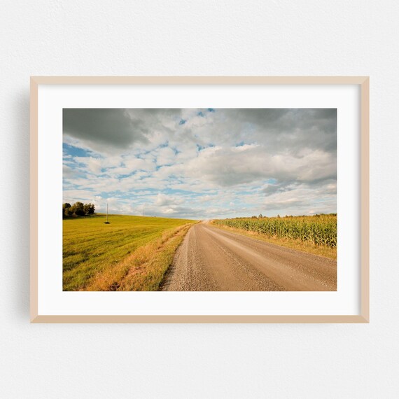 Brownington Vermont Country Road Rural Fields Photography Poster
