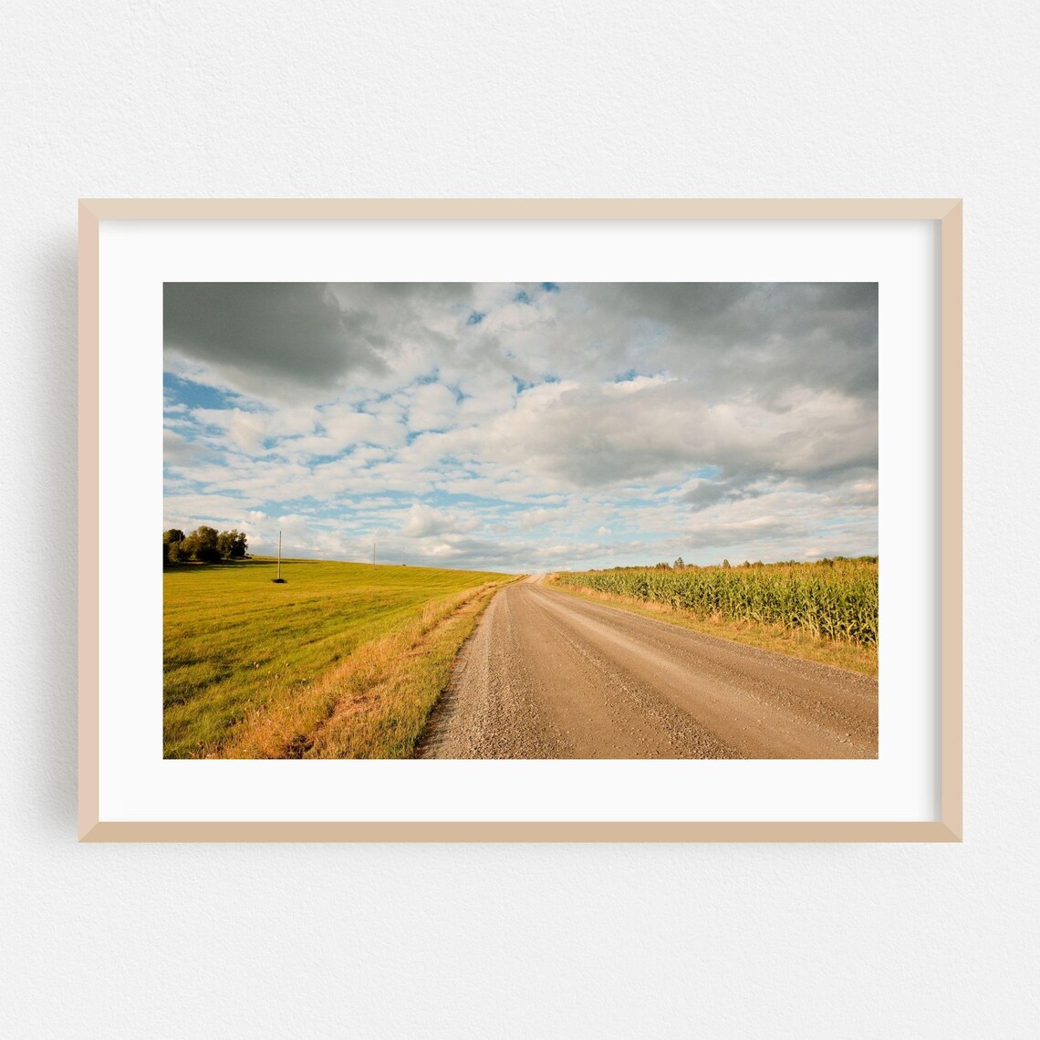 Brownington Vermont Country Road Rural Fields Photography Poster