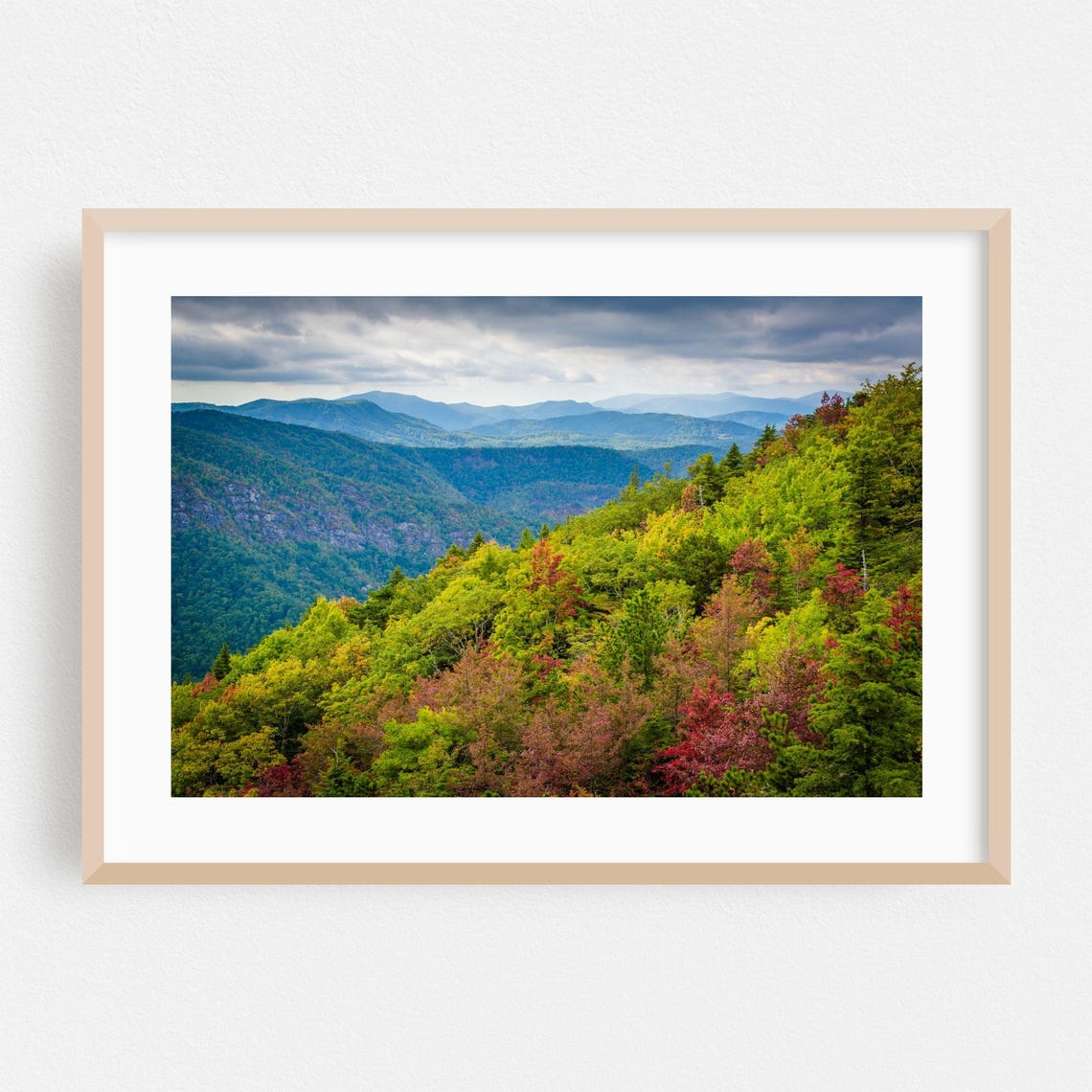 North Carolina Blue Ridge Mountains Autumn Forest View Poster