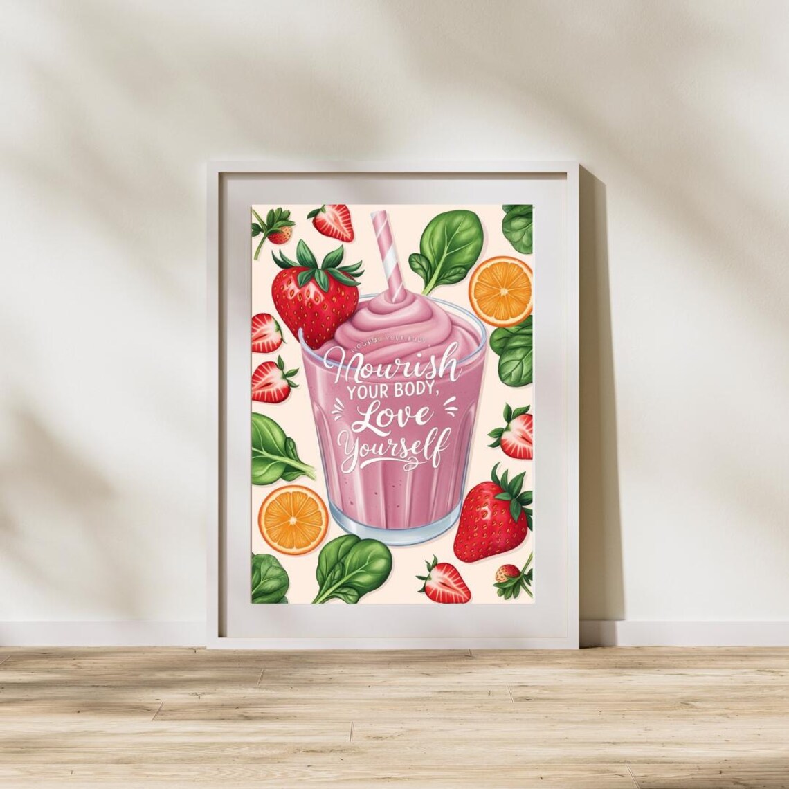 Nourish Your Body Kitchen Wall Art Print