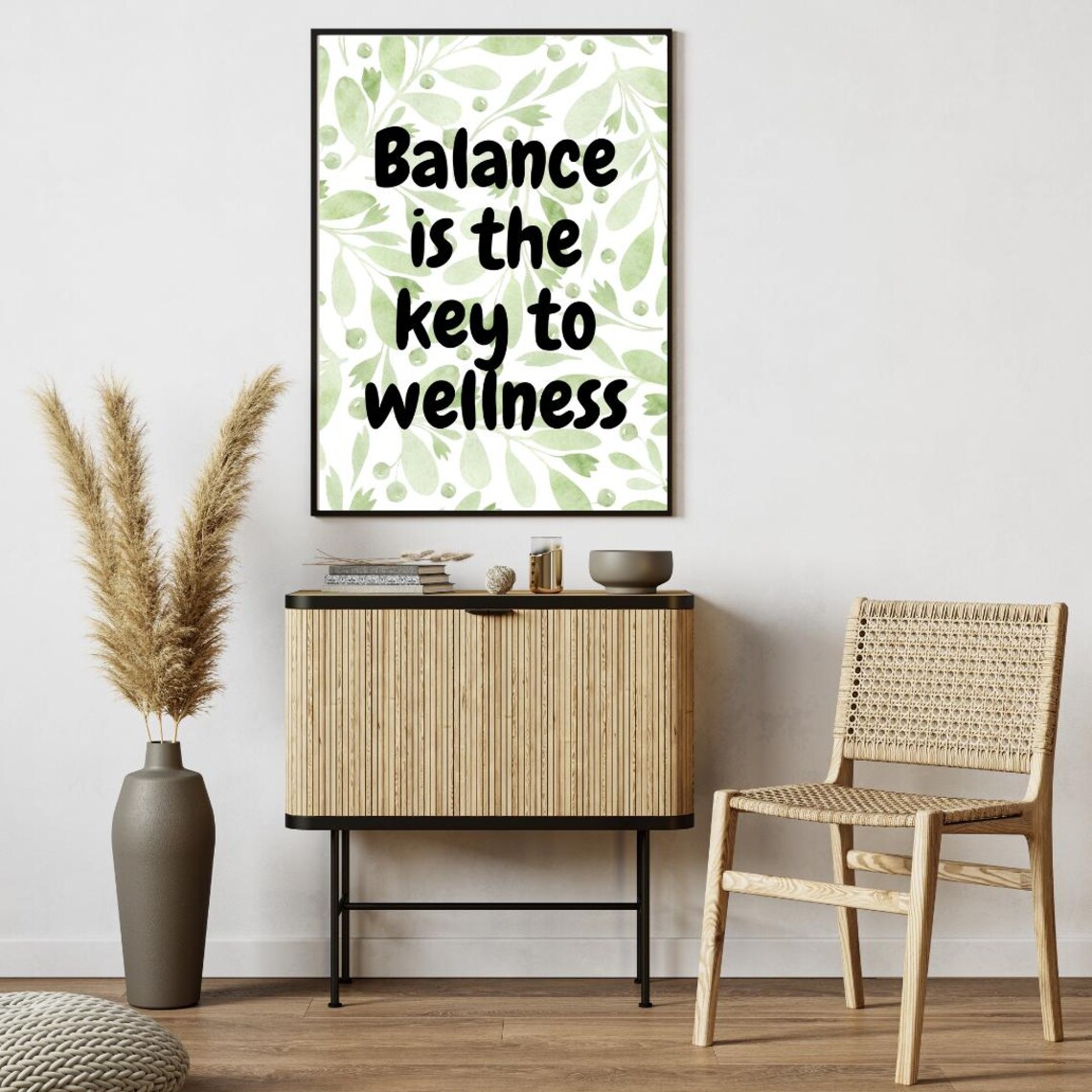 Balance Key To Wellness Motivational Quote Print - Image 2