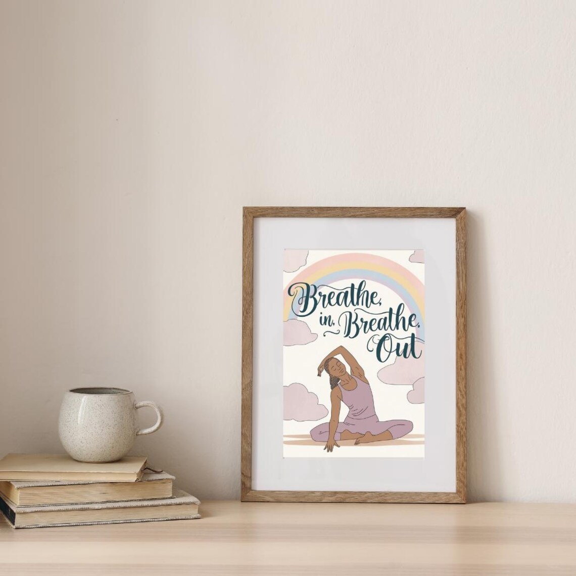 Breathe In Breathe Out, Yoga Room Decor