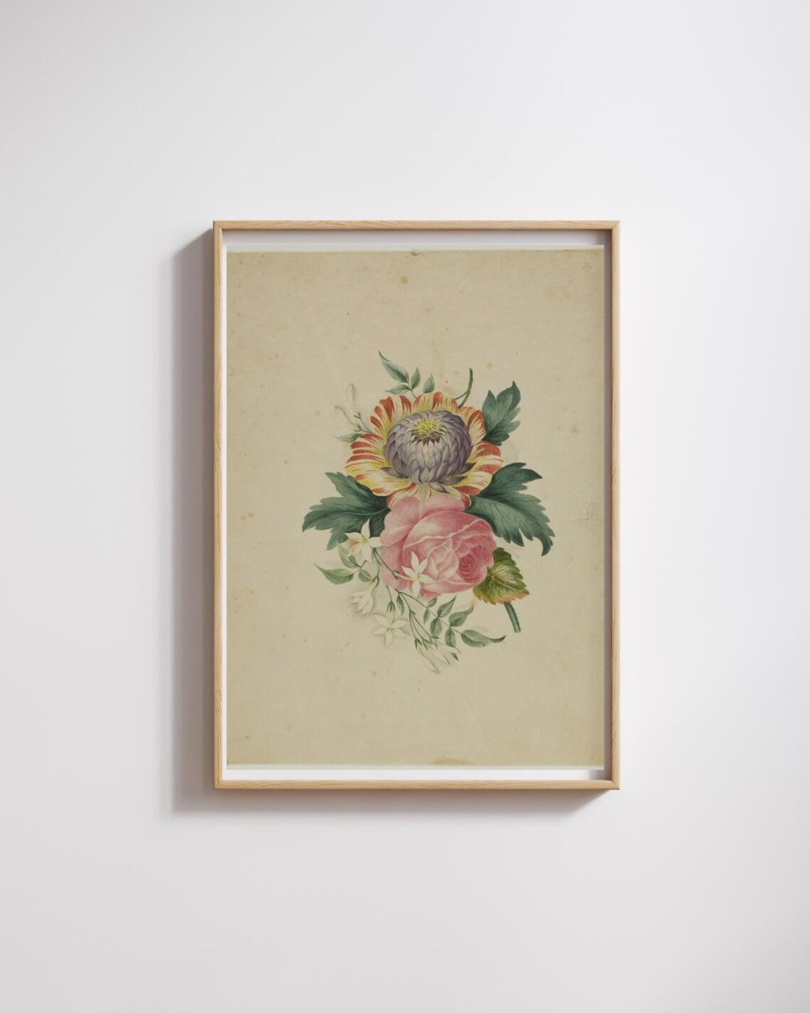 Spray Of Flowers Botanical Vintage Art Print