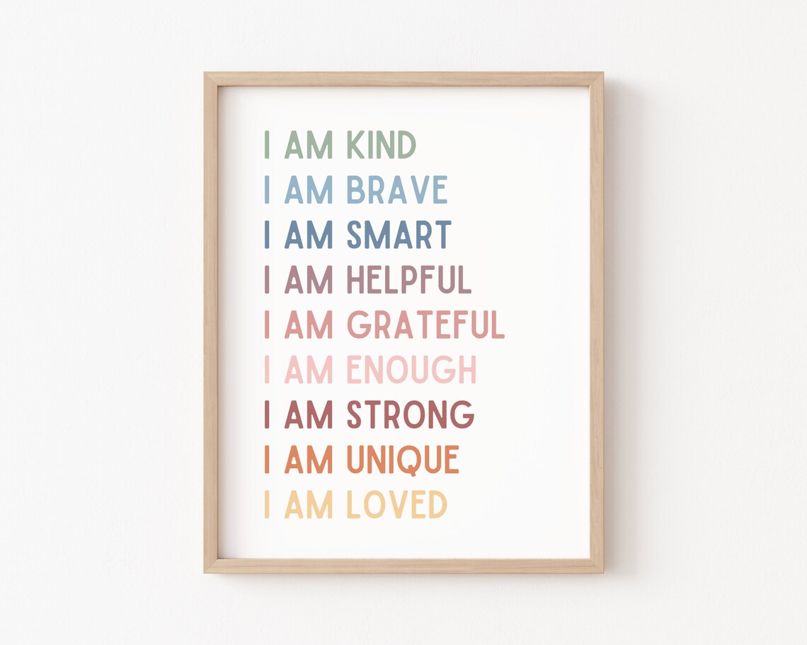 Kids Affirmations Classroom Poster, Homeschool Decor - Image 2