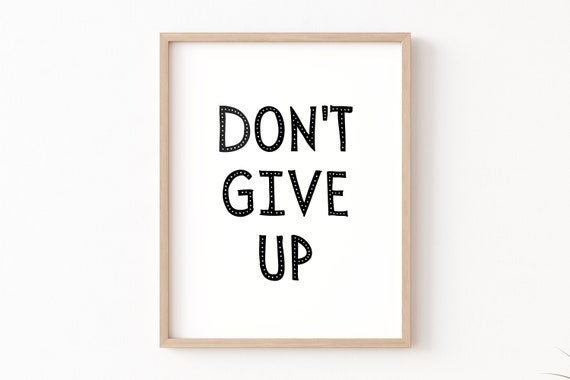 Don't Give Up Growth Mindset Kids Art Print