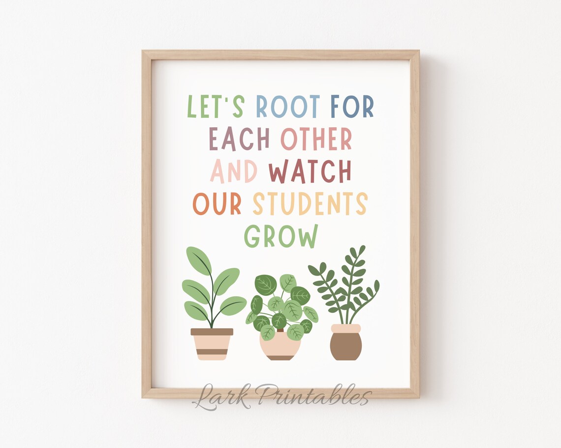 Let's Root for Each Other Sign, Boho Poster
