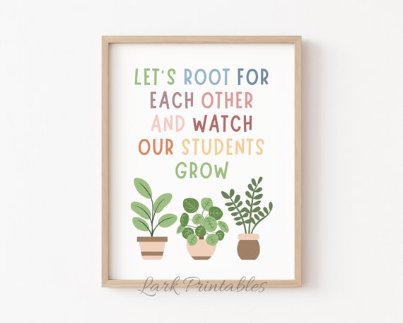 Let's Root for Each Other Sign, Boho Poster
