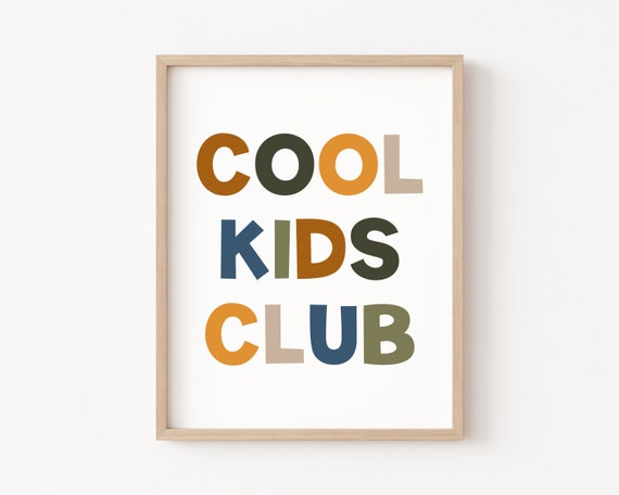Cool Kids Club Boho Classroom Decor Wall Art Print