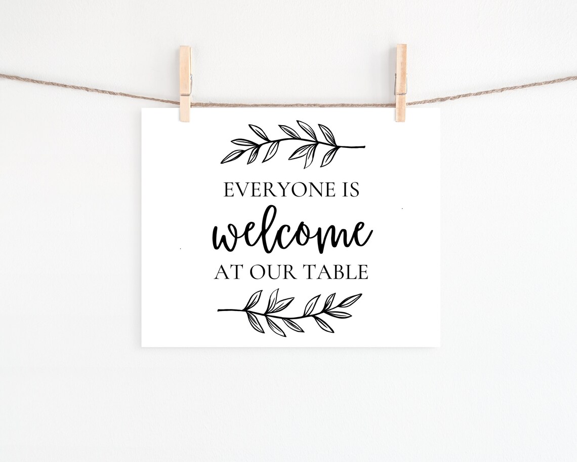 Everyone Is Welcome At Our Table Thanksgiving Art Print - Image 2