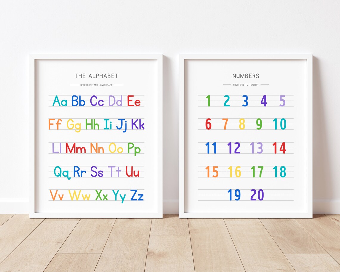 Rainbow Alphabet Handwriting Chart Poster, Classroom Decor - Image 3