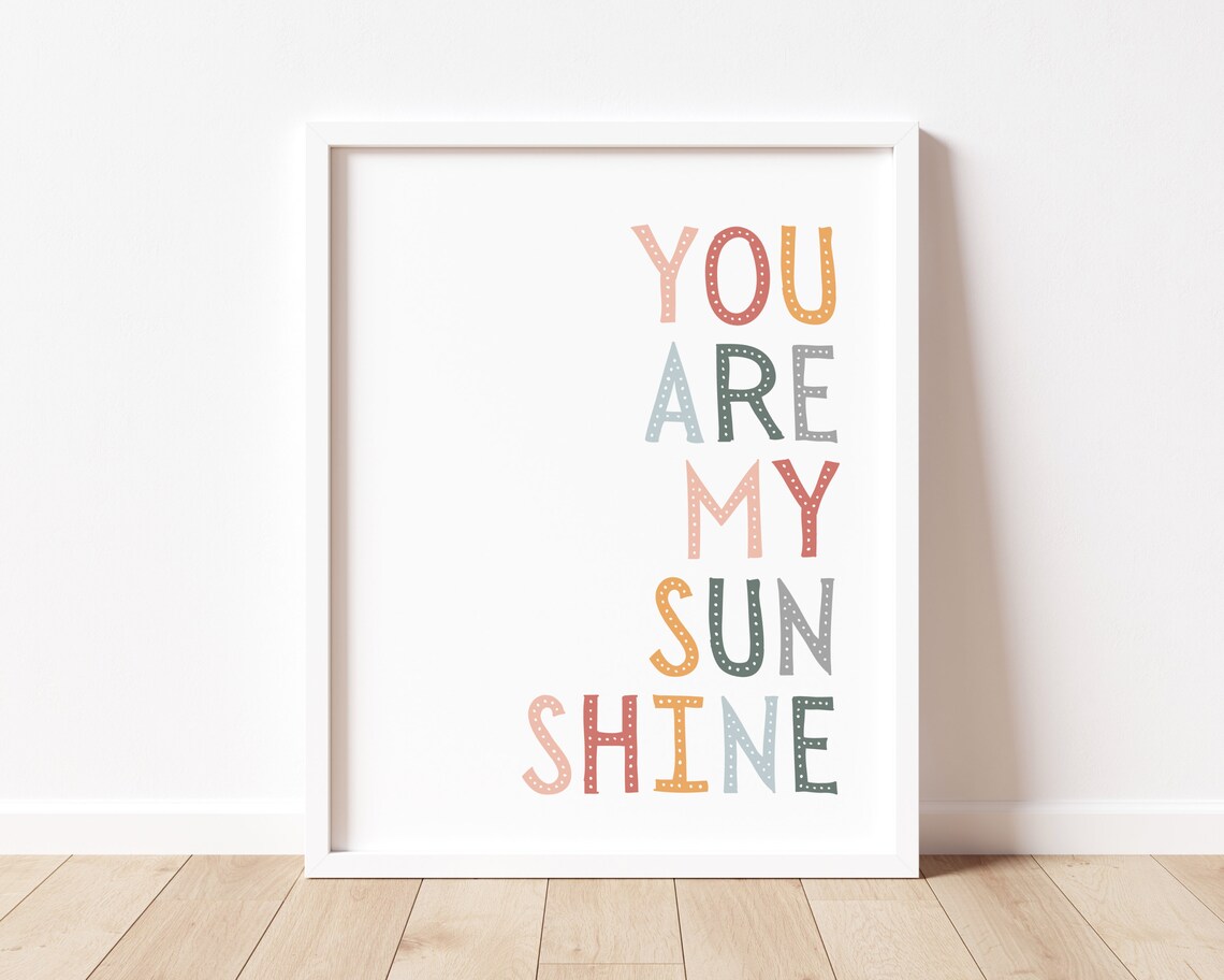 You Are My Sunshine, Boho Nursery Art Print - Image 2