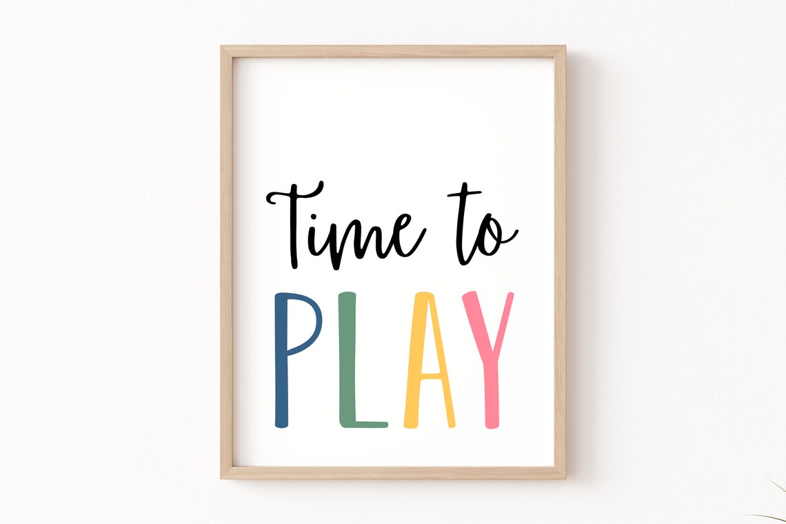 Time To Play Pastel Playroom Poster Print