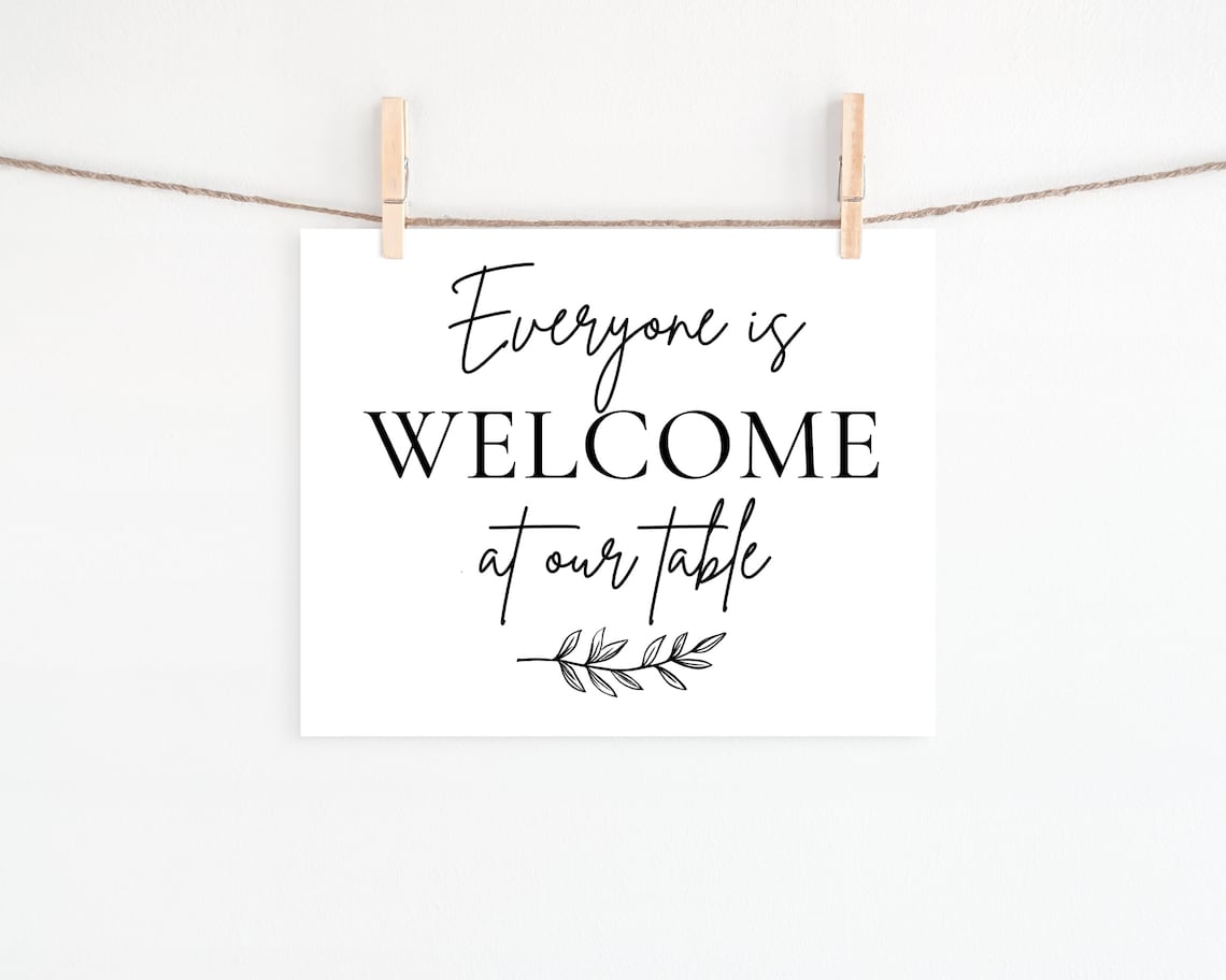 Everyone Is Welcome At Our Table Thanksgiving Poster - Image 2