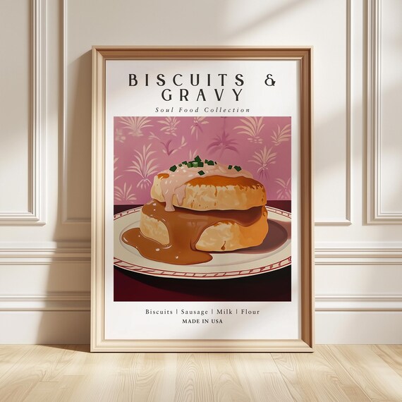 Biscuits and Gravy Soul Food Collection Southern Kitchen Poster