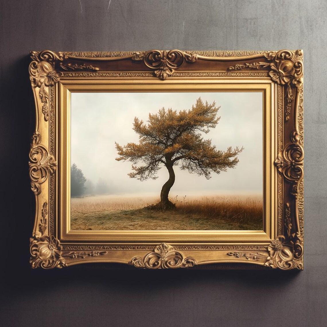 Autumn Landscape, Moody Rustic Fall Decoration - Image 3