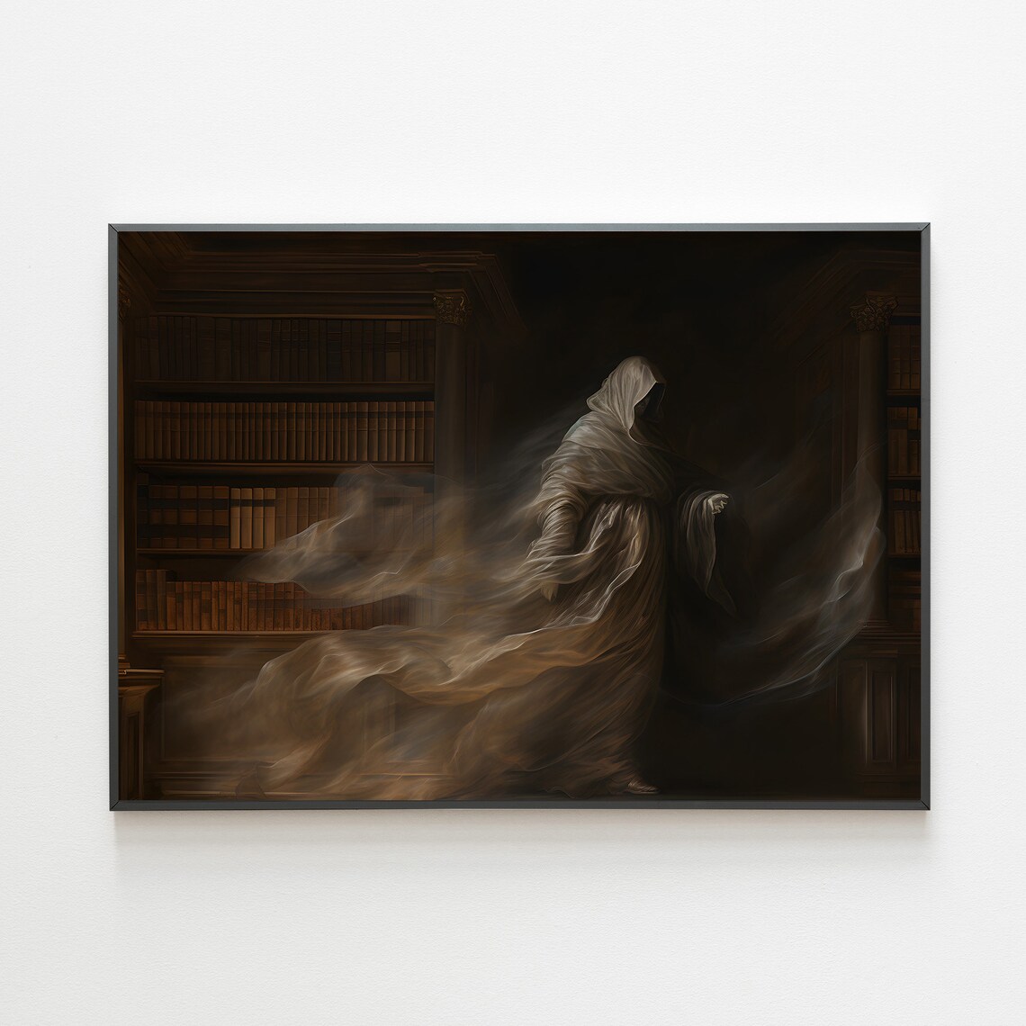 Moody Ghost Painting Halloween Art Print