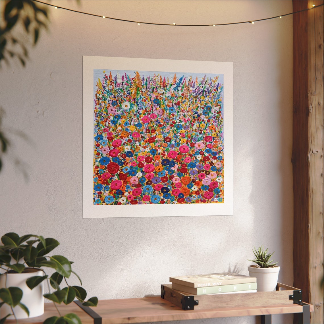 Vibrant Wildflower Meadow Bursting With Colorful Poppy Poster - Image 2