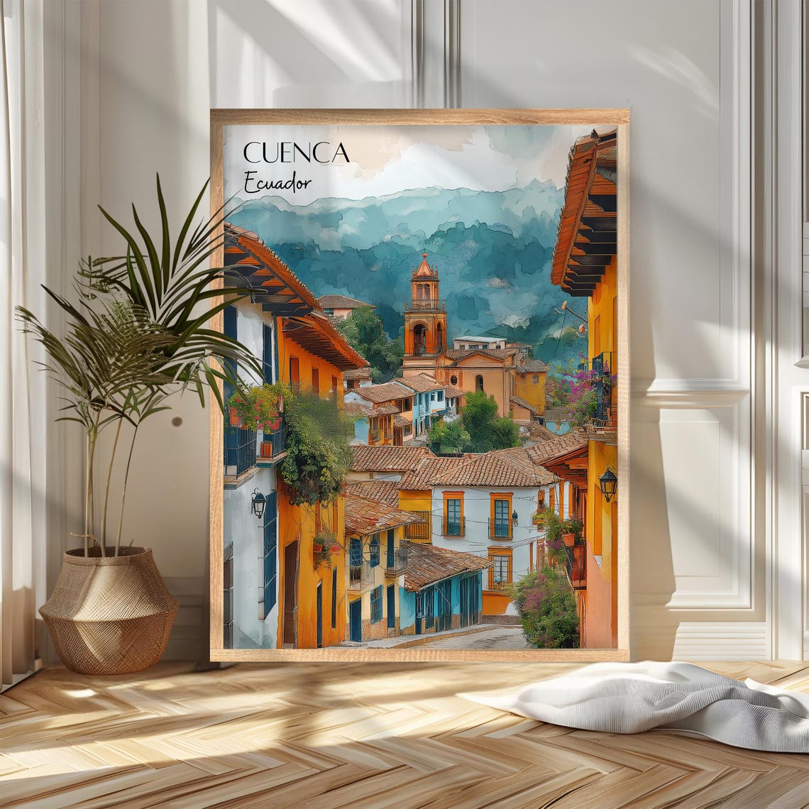 Cuenca Travel Poster Print Ecuador Wall Art Wanderlust Home And Office Decor Gift For Travelers