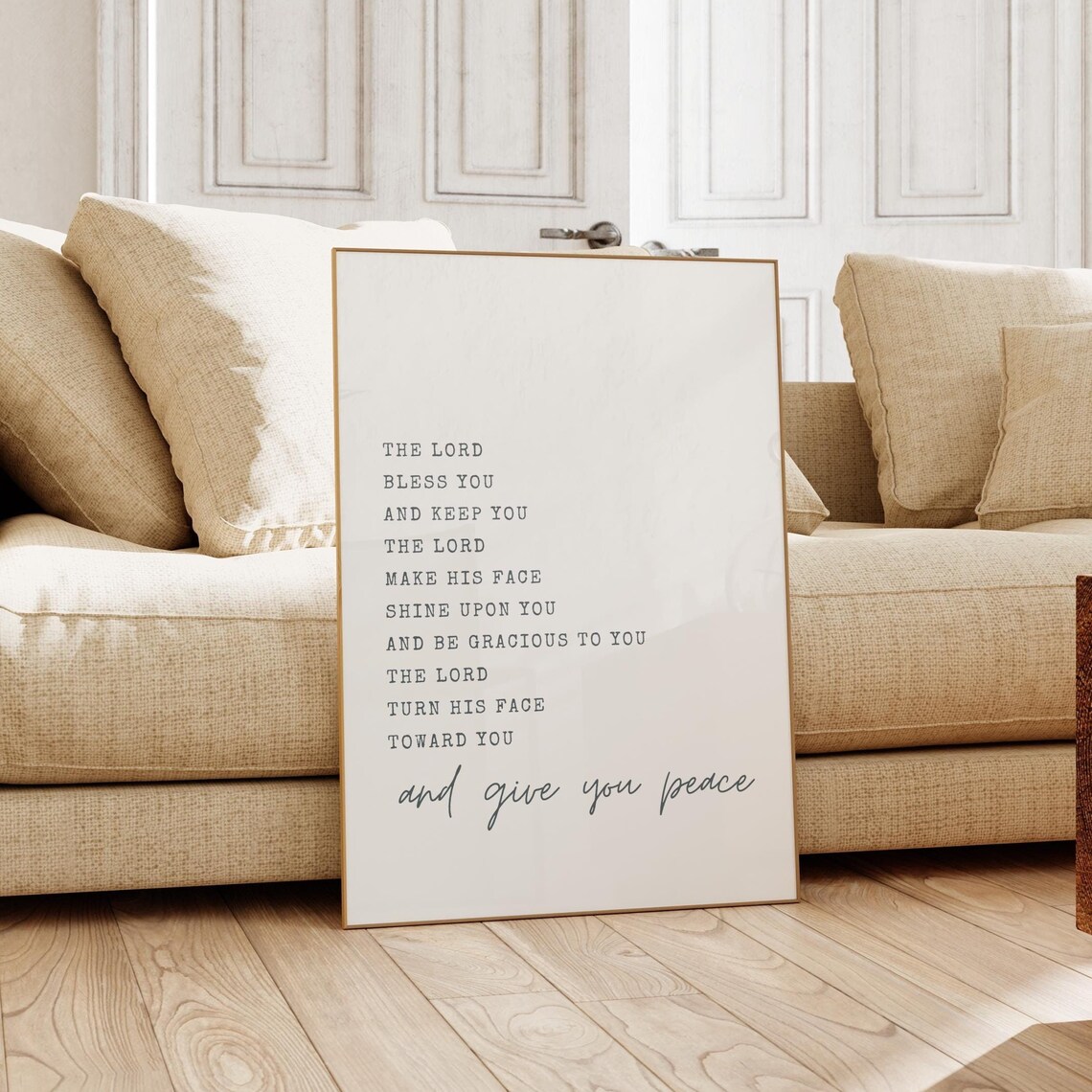 The Blessing Elevation Worship Lyrics Wall Art Print Numbers 624 26 Bible Verse Wall Art Print For Christian Home Decor - Image 4